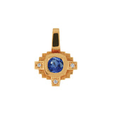 Pendentif Esther Saphir bleu 3 mm et diamants