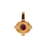 Pendentif Esther Saphir rouge 3 mm et diamants