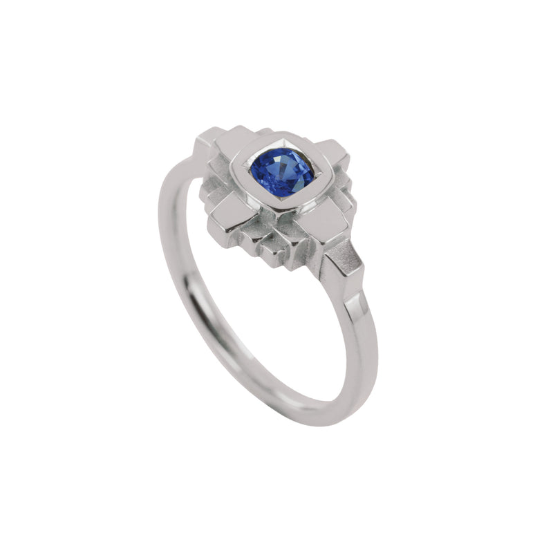 Bague Esther Saphir bleu 4 mm