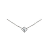 Pendentif Simplicité losange en or et diamant