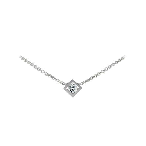 Simplicité diamond pendant in gold and diamond