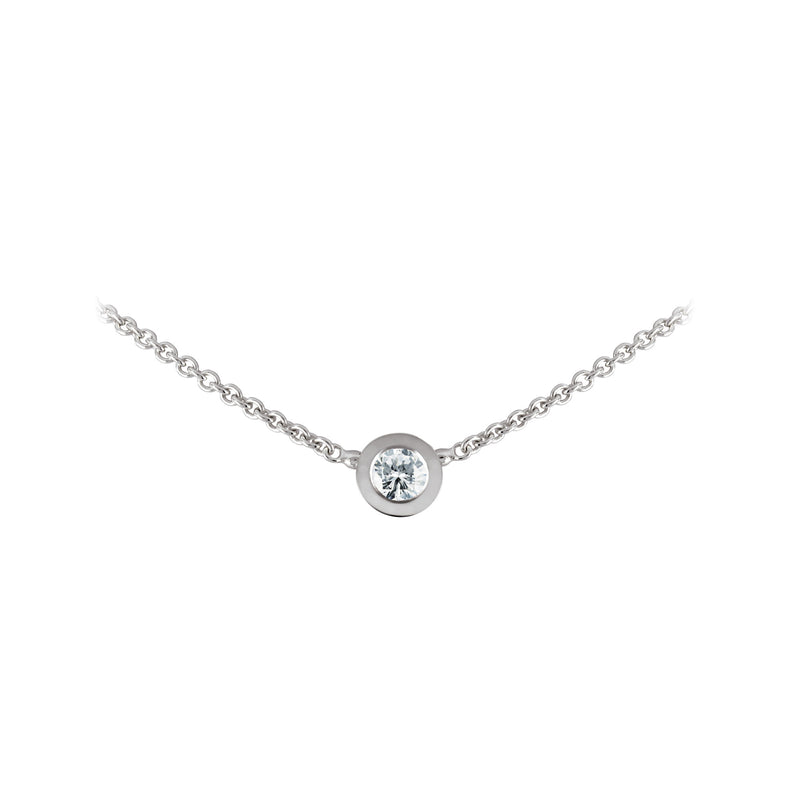 Pendentif Simplicité rond en or et diamant