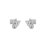 Boucles d'oreilles Cubisme Trilogie diamants en or