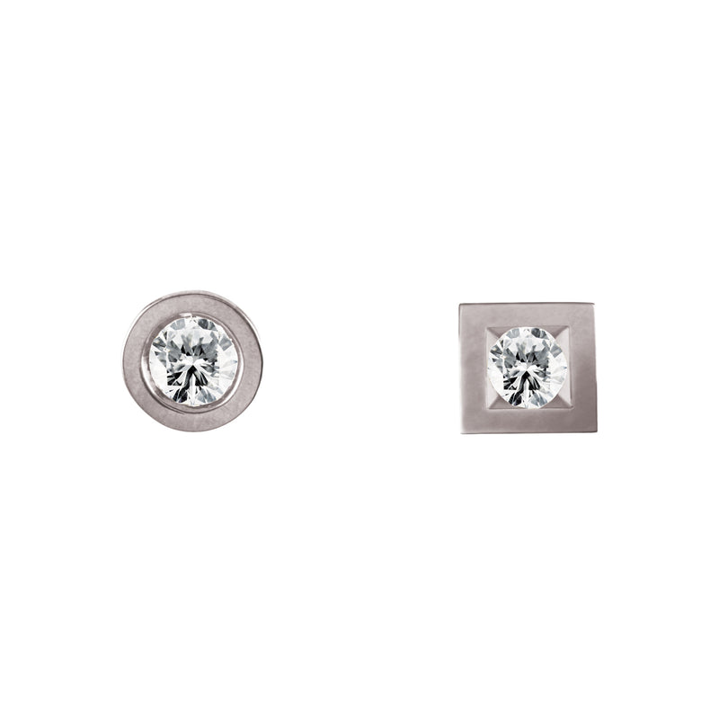 Boucles d'oreilles Alchimie Rond Carré N°0