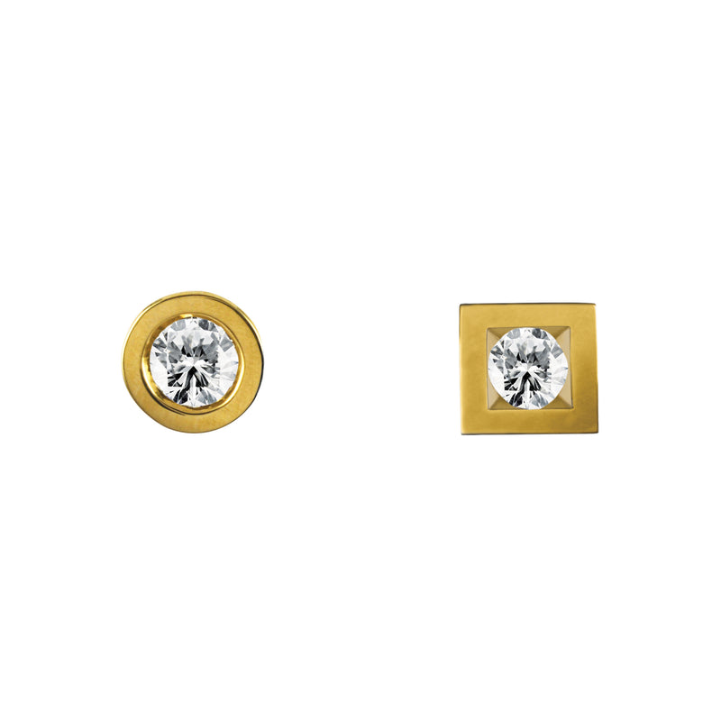 Boucles d'oreilles Alchimie Rond Carré N°0