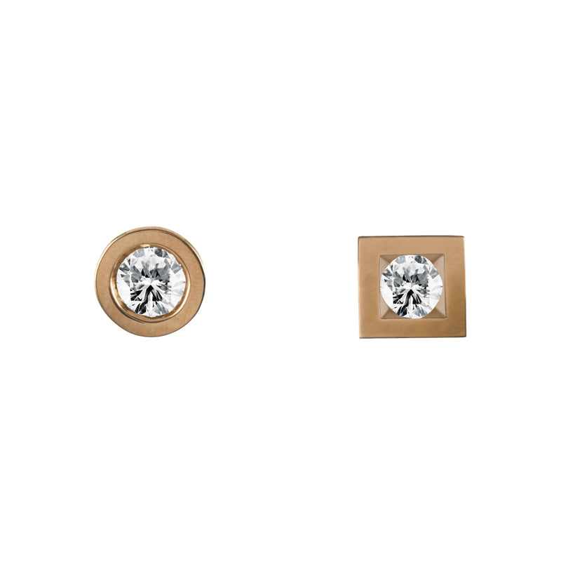 Boucles d'oreilles Alchimie Rond Carré N°0