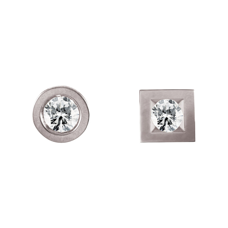 Boucles d'oreilles Alchimie Rond Carré N°2