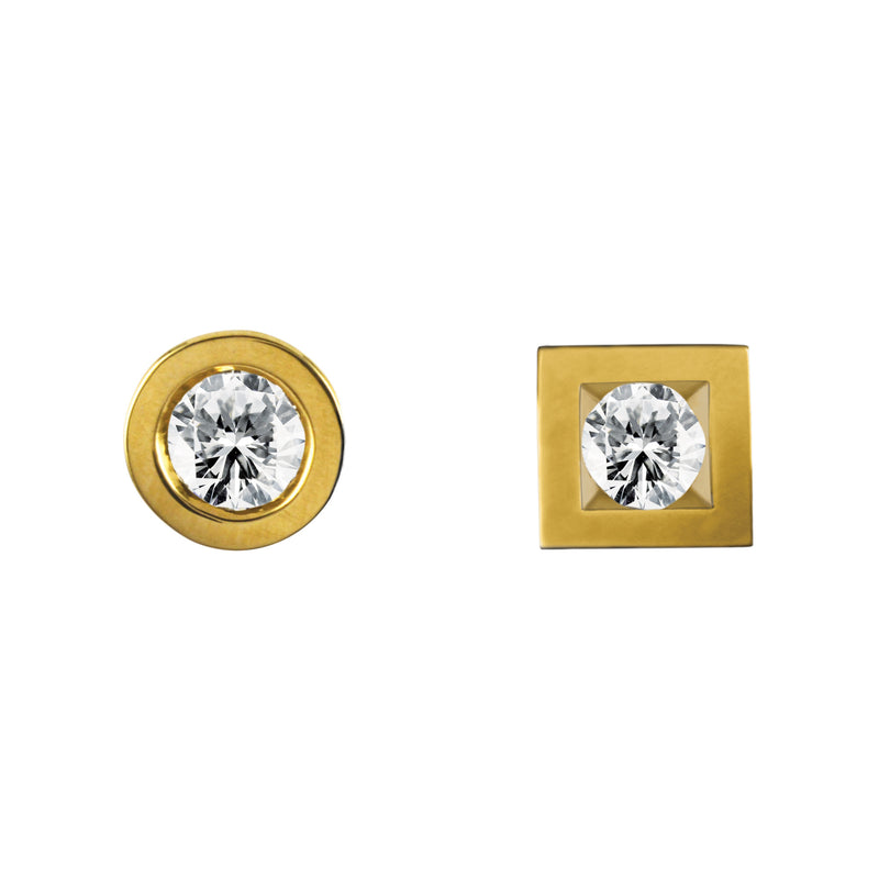 Boucles d'oreilles Alchimie Rond Carré N°2