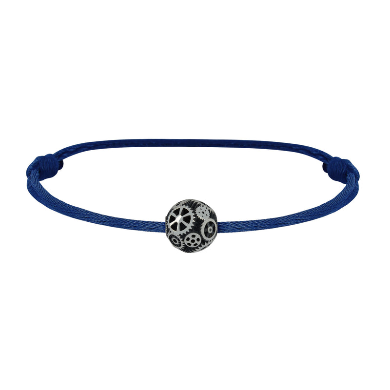 Silver Bead Bracelet Engrenages