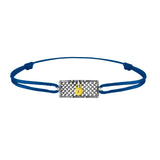 Bracelet grille argent  Lock and Love Tournaire & cadenas engrenage en or avec un diamant