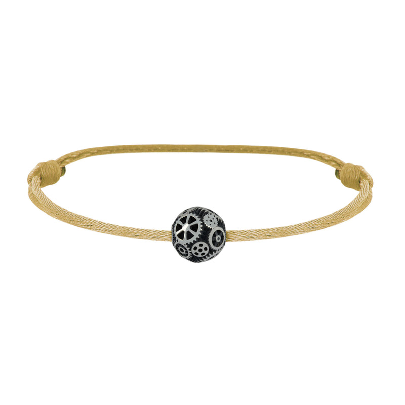 Silver Bead Bracelet Engrenages