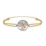 Bracelet Arbre des amoureux argent Lock and Love Tournaire & cadenas d'amour en or avec un diamant