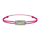 Bracelet grille argent  Lock and Love Tournaire & cadenas engrenage en or avec un diamant
