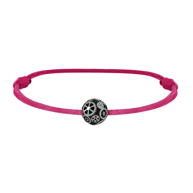 Silver Bead Bracelet Engrenages
