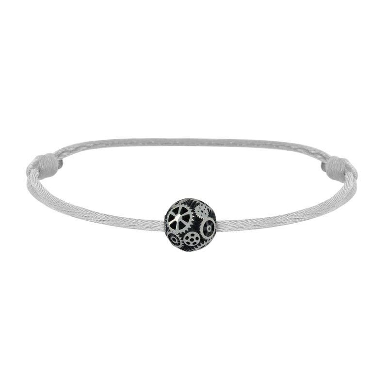 Silver Bead Bracelet Engrenages