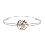 Bracelet Arbre des amoureux argent Lock and Love Tournaire & cadenas d'amour en or avec un diamant