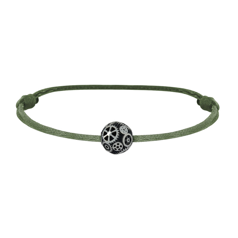 Silver Bead Bracelet Engrenages
