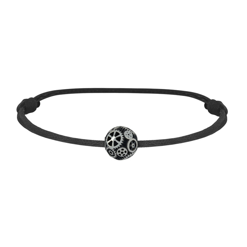 Silver Bead Bracelet Engrenages