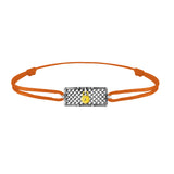 Bracelet grille argent  Lock and Love Tournaire & cadenas engrenage en or avec un diamant