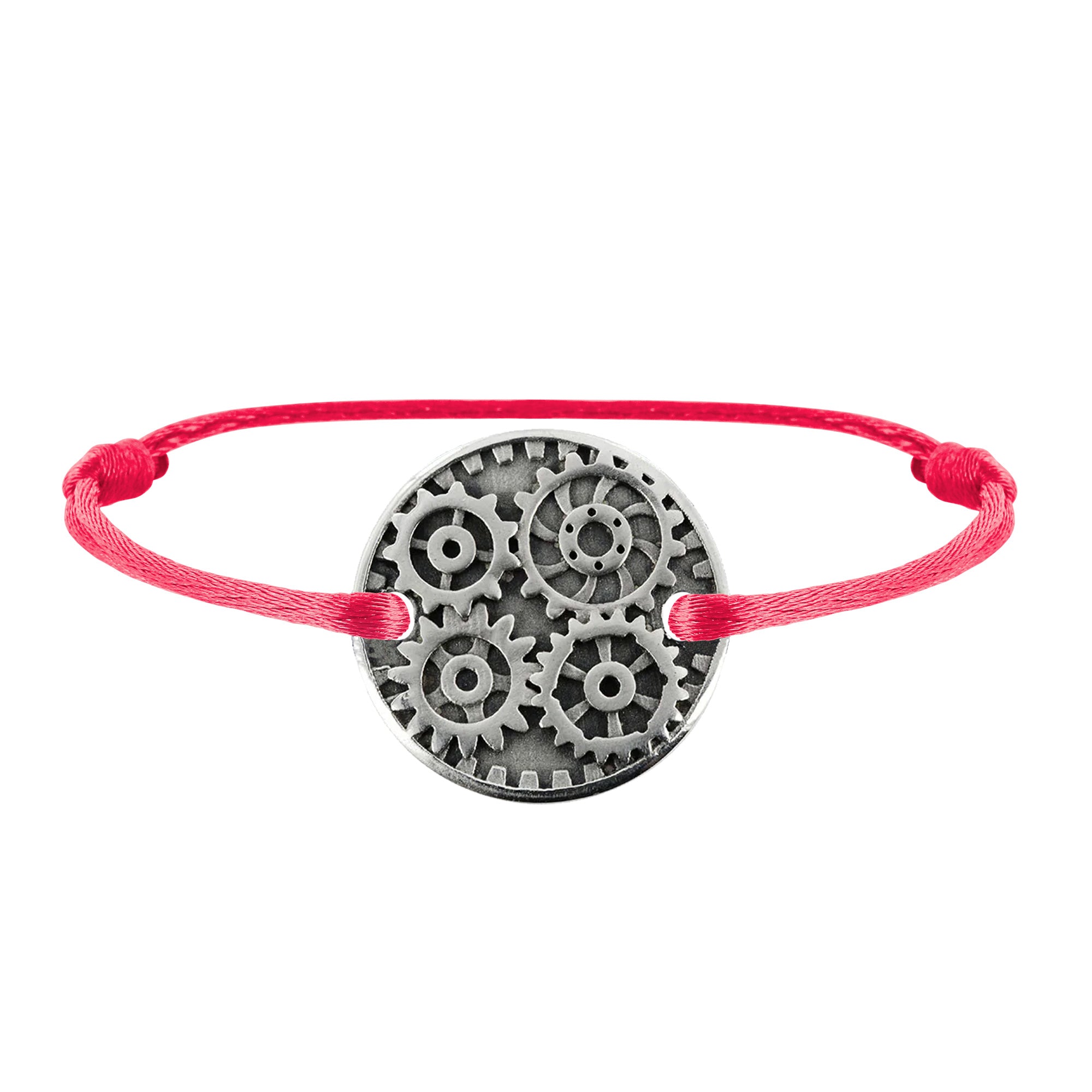 Bracelet lien Engrenages en argent