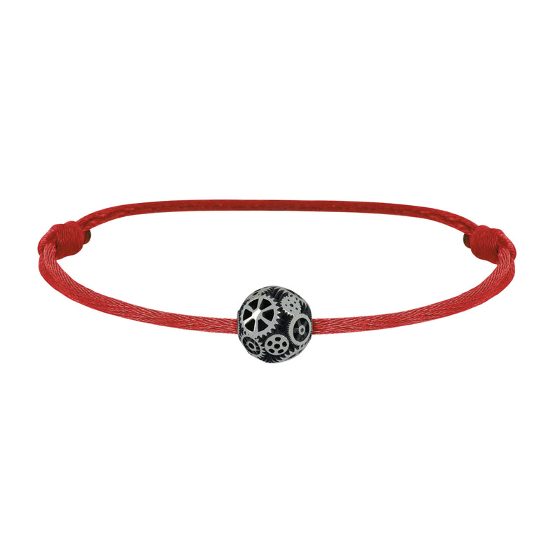 Silver Bead Bracelet Engrenages