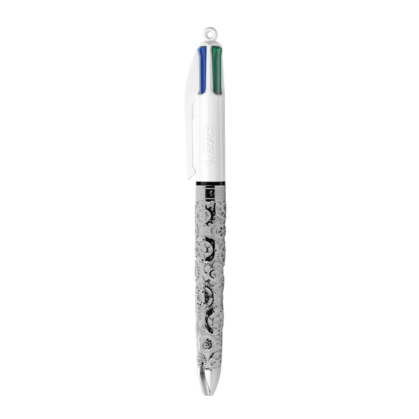 BIC 4 Couleurs "Engrenages" blanc