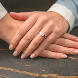 Solitaire Cube diamond ring in gold