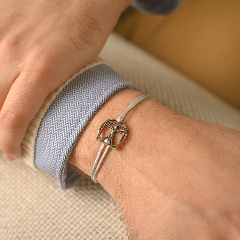 Medal bracelet Vitruvian Man