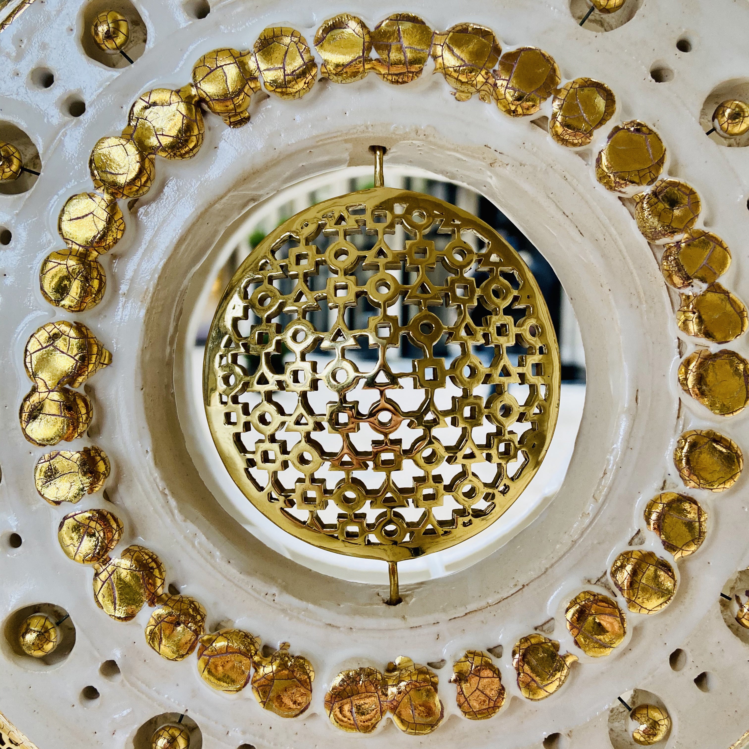Georges Pelletier white Soleil lamp x Tournaire Décor