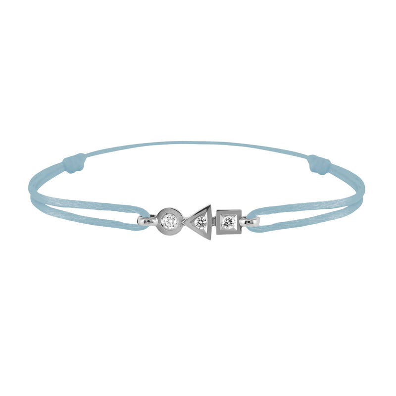 trilogy bracelet in 3-diamond gold