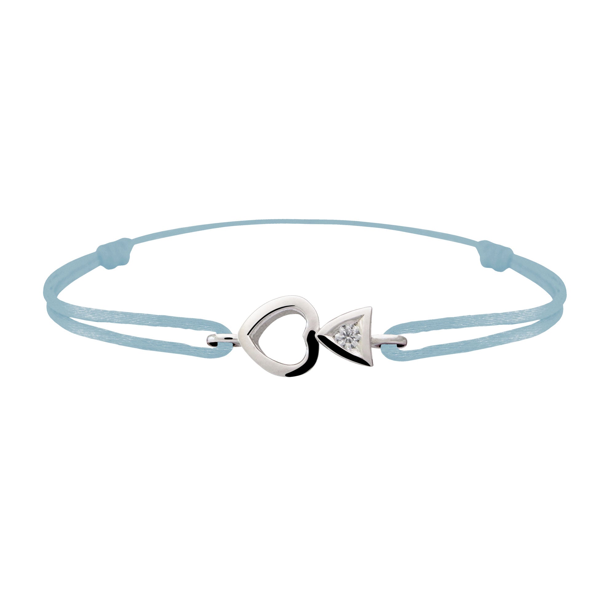 Bracelet lien Tournaire "cupidon cœur" or et diamant
