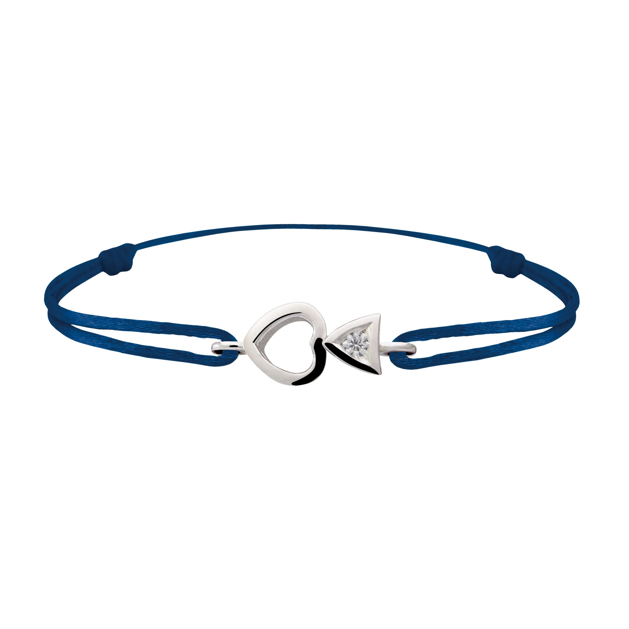 Bracelet lien Tournaire "cupidon cœur" or et diamant