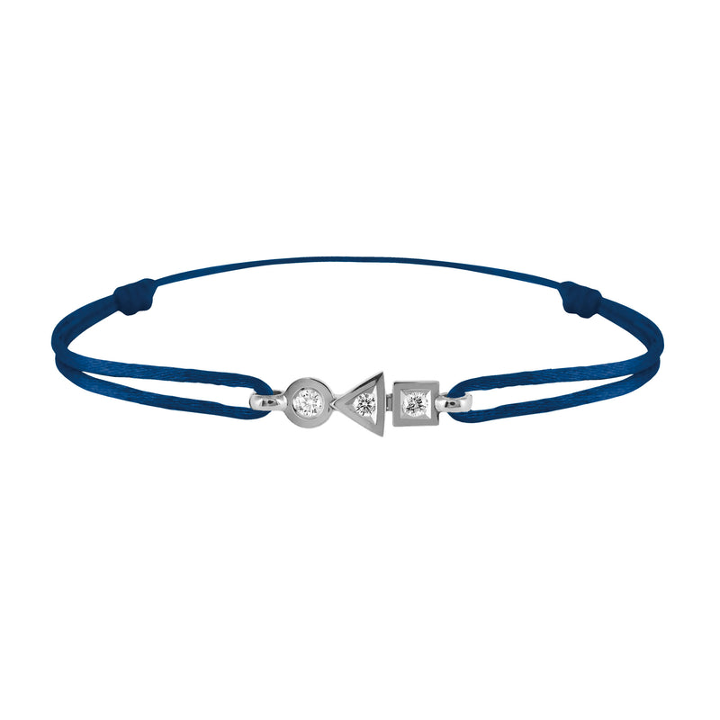 trilogy bracelet in 3-diamond gold