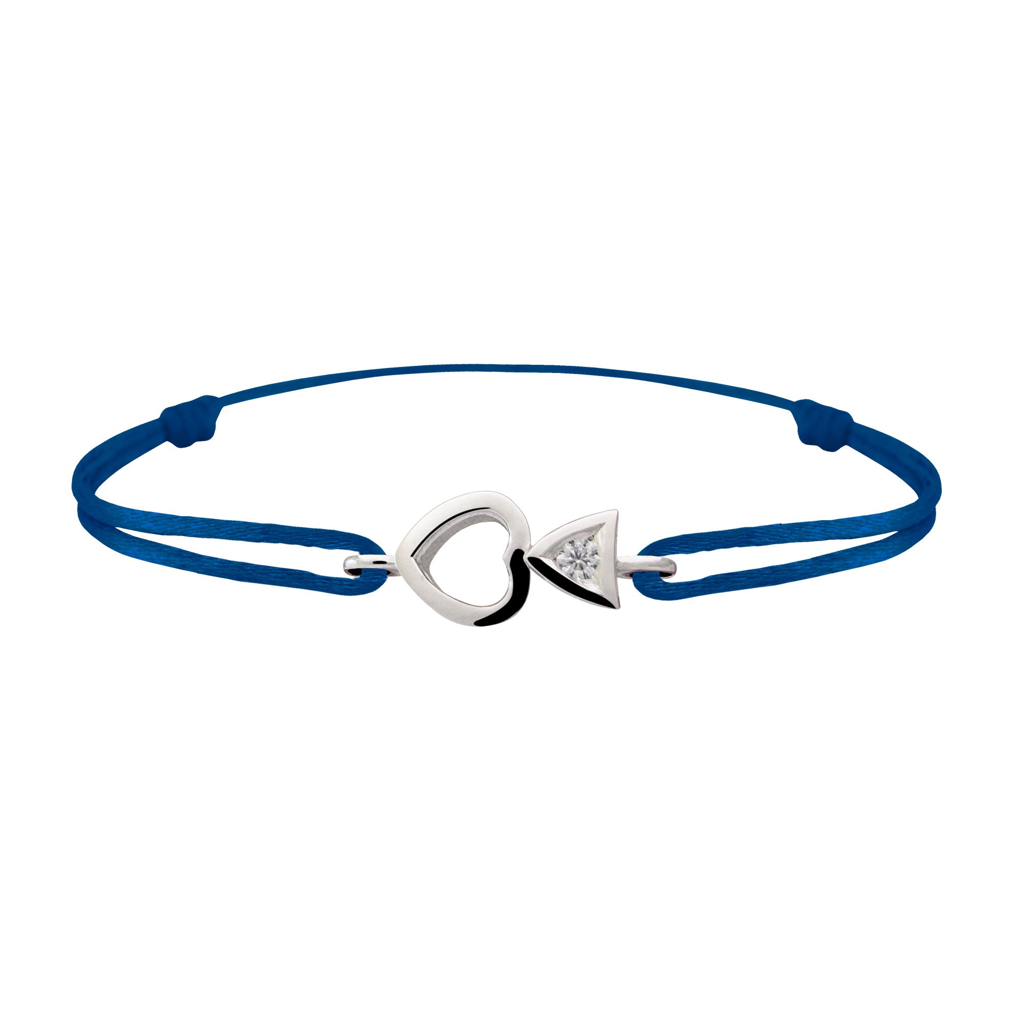 Bracelet lien Tournaire "cupidon cœur" or et diamant