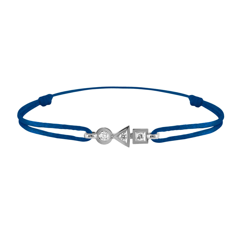 trilogy bracelet in 3-diamond gold