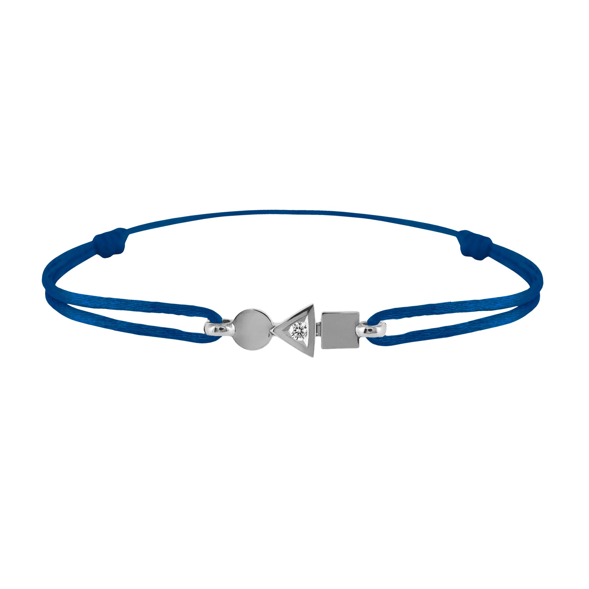 Bracelet Trilogie plein en or et diamant