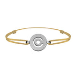Bracelet lien Tournaire signe labyrinthe rond or