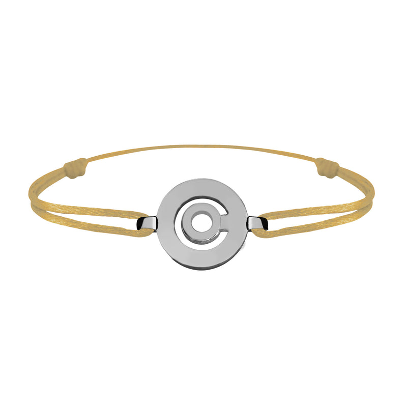 Bracelet lien Tournaire signe labyrinthe rond or