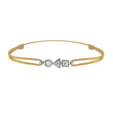 trilogy bracelet in 3-diamond gold