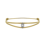 Mon Alchimie square  bracelet in gold and diamonds