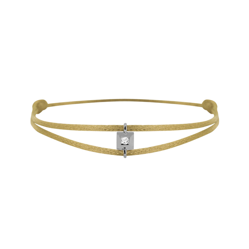 Mon Alchimie square  bracelet in gold and diamonds