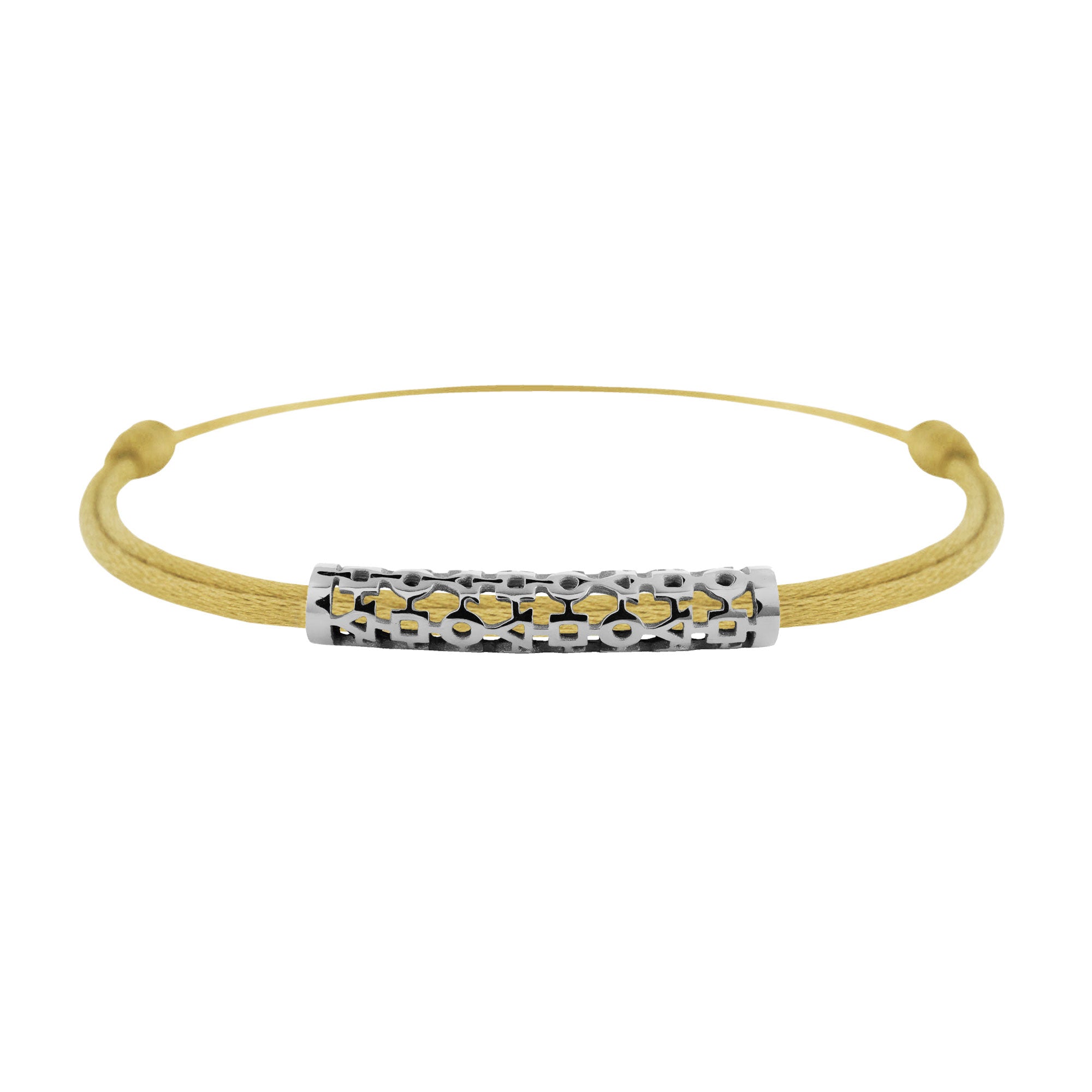 Bracelet lien Tournaire tube or trilogie