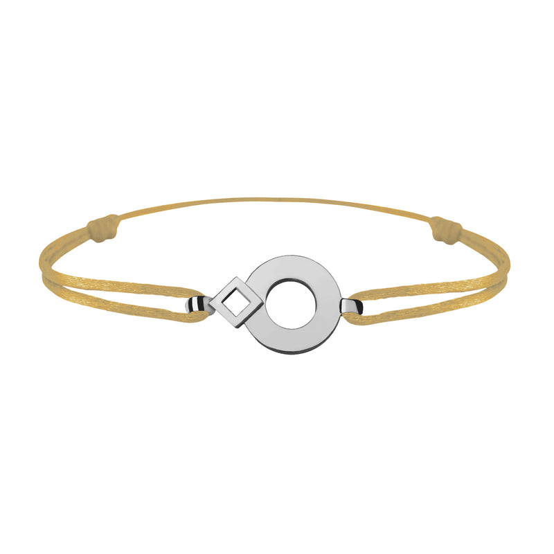 Bracelet lien Tournaire signe éclipse rond or
