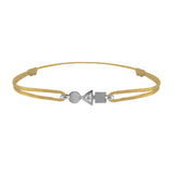 trilogy gold and diamond bracelet