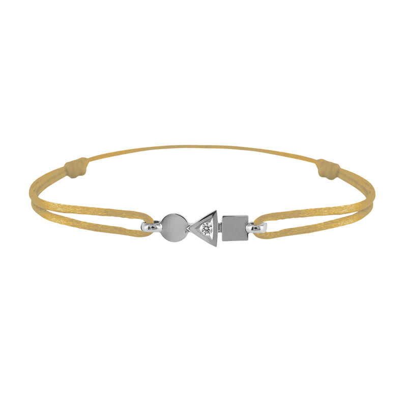 trilogy gold and diamond bracelet
