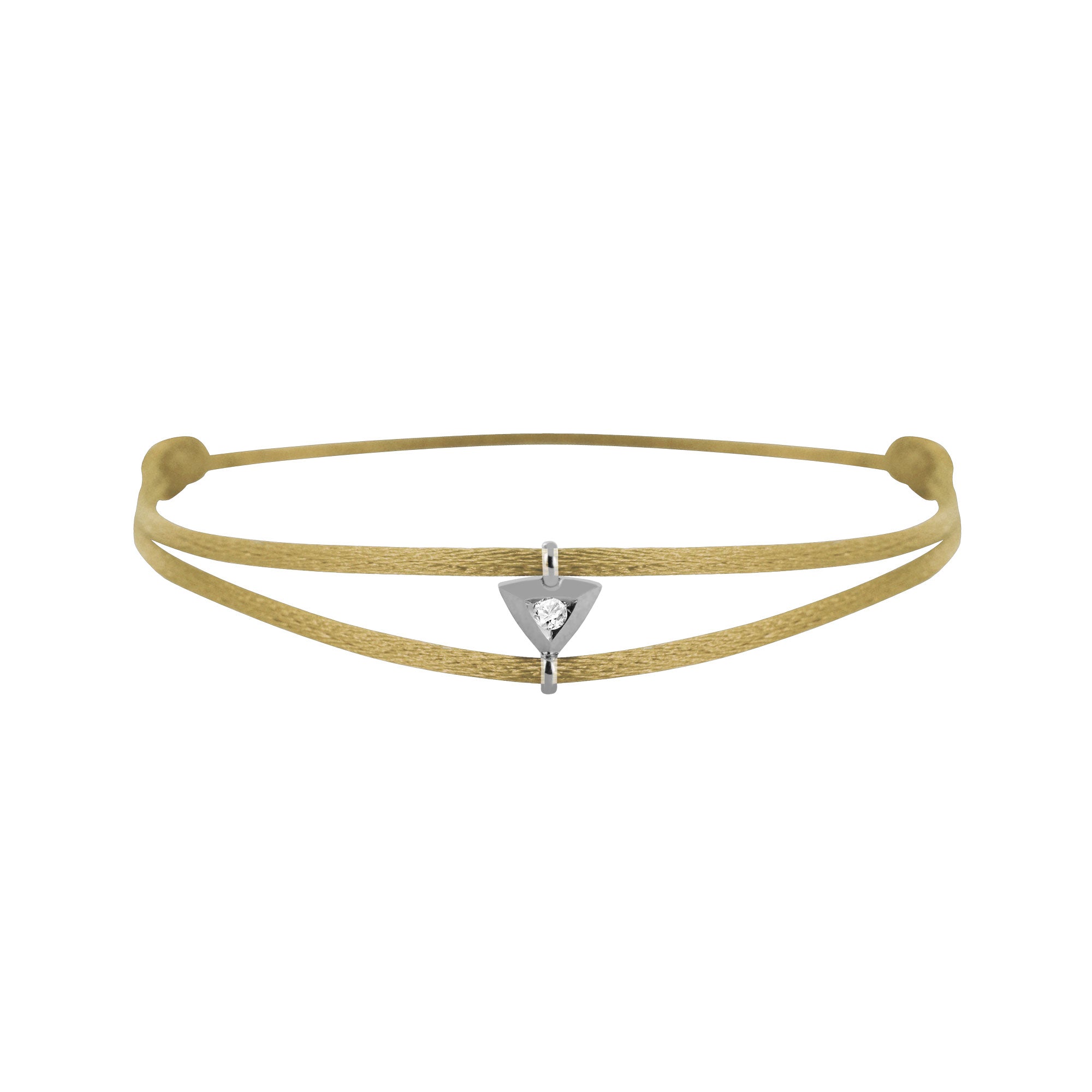 Mon Alchimie Triangle bracelet in gold and diamonds