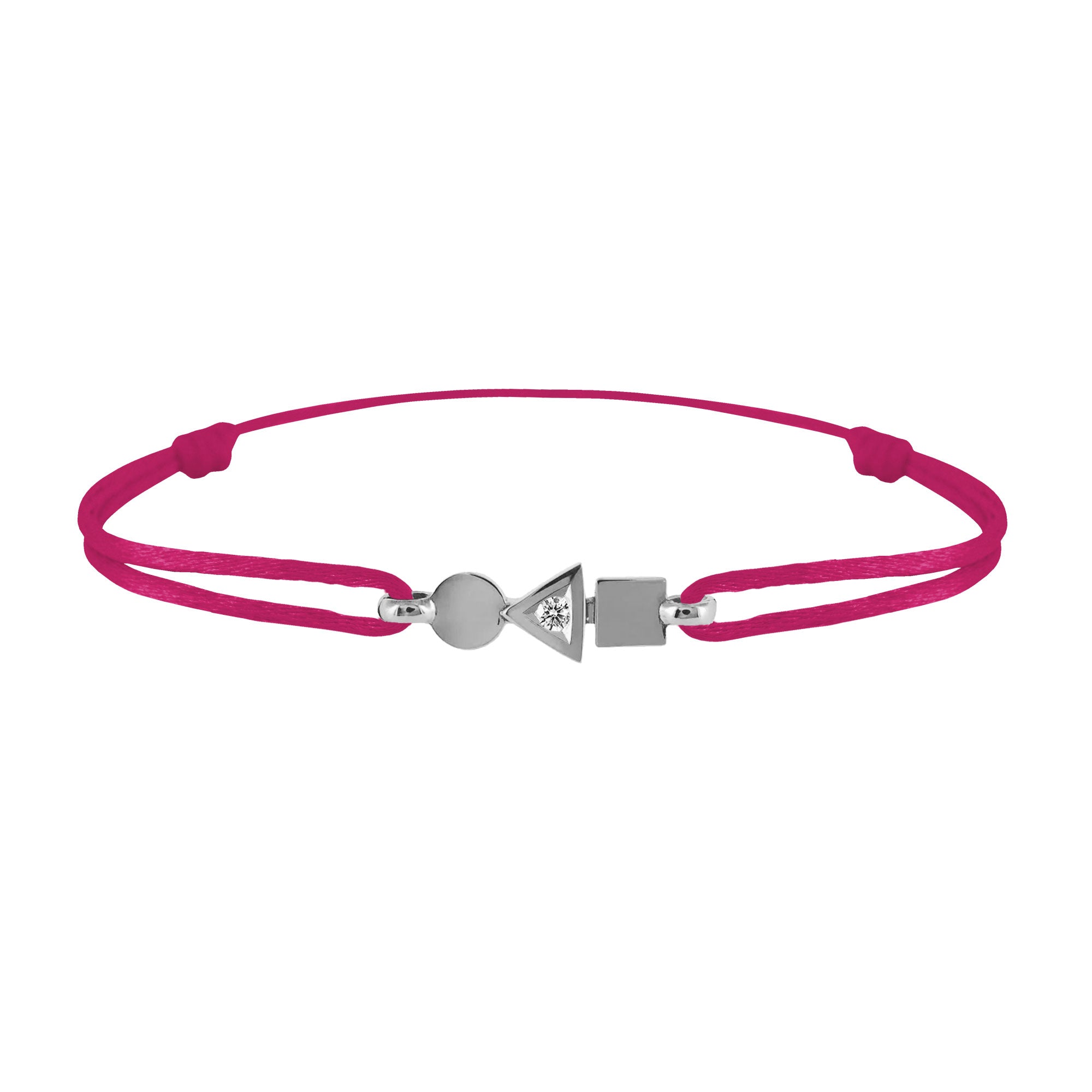 Bracelet Trilogie plein en or et diamant