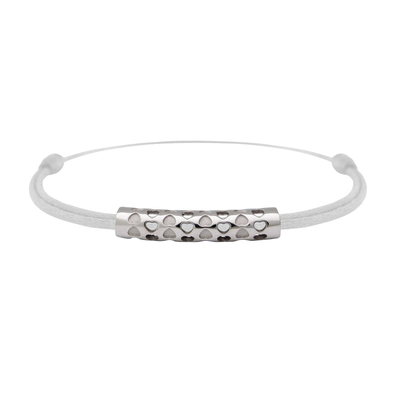 Bracelet lien Tournaire tube or cupidon cœur