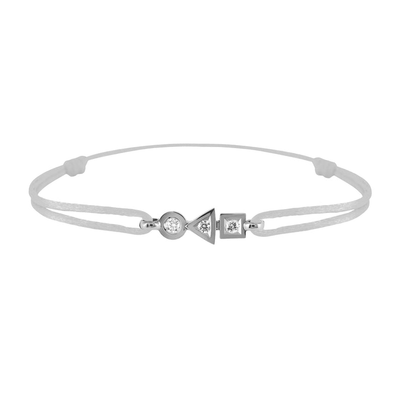 trilogy bracelet in 3-diamond gold