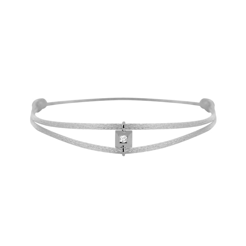 Mon Alchimie square  bracelet in gold and diamonds
